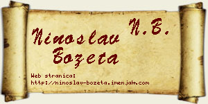 Ninoslav Bozeta vizit kartica